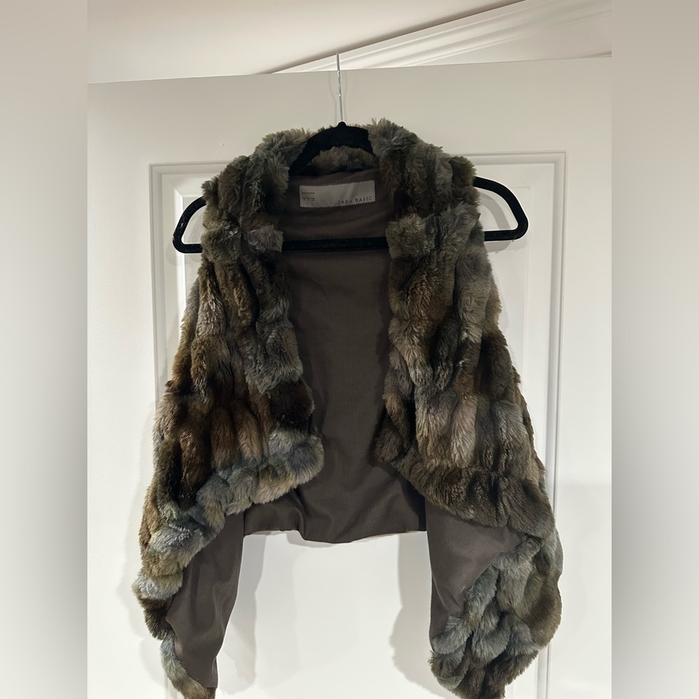 Zara Faux Fur Vest